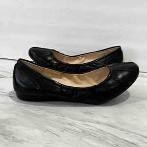 Cole Haan Monique Black Leather Ballet Flat Shoe Size 6